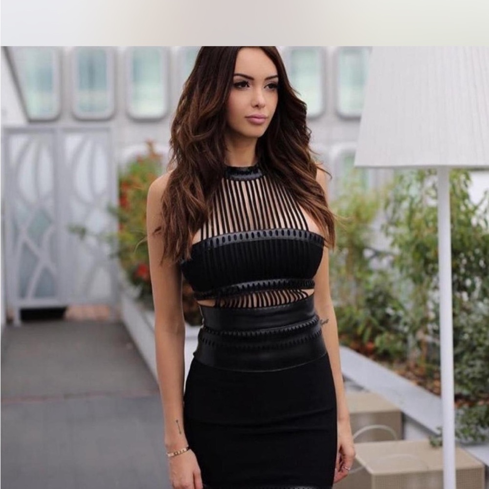 Chic Black Strappy Dress